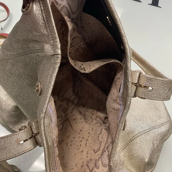 Women’s Vintage Leather Jimmy Choo Sparkly Large Purse 👛 Bag Pre Owned Used - Picture 8 of 16